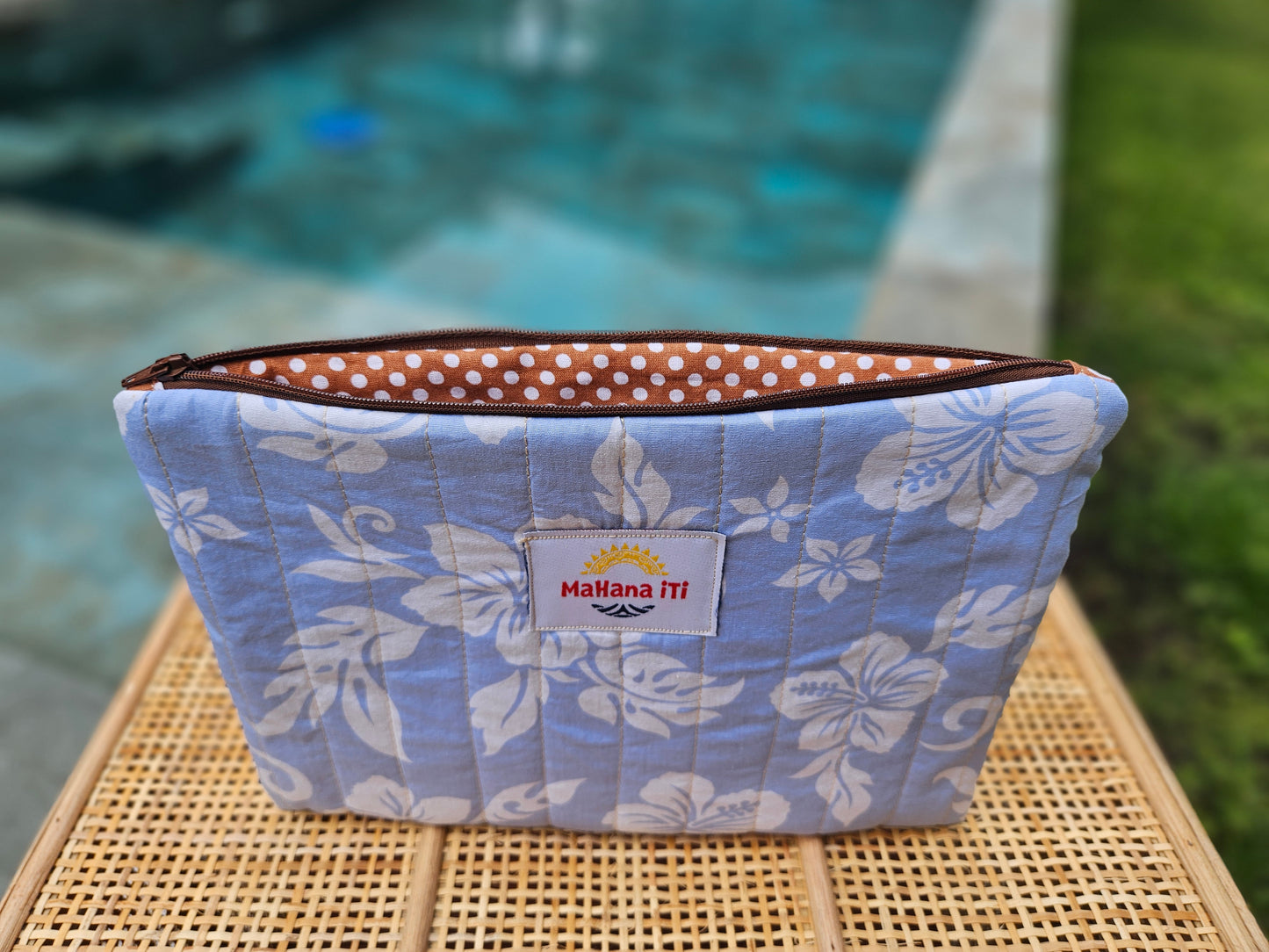 Pochette Hibiscus bleu