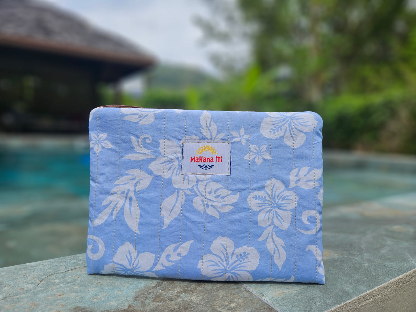 Pochette Hibiscus bleu